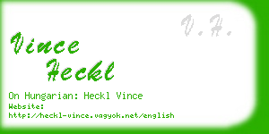 vince heckl business card